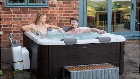 Viking Tribeca Spa Μπανιέρα Ελεύθερης Τοποθέτησης Εξωτερικού Χώρου Ακρυλική με Υδρομασάζ 160x160cm 105726