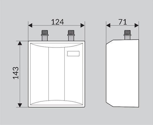 Wijas Smart 40 Επιτοίχιος Ταχυθερμαντήρας Μπάνιου Μονοφασικός 4kW