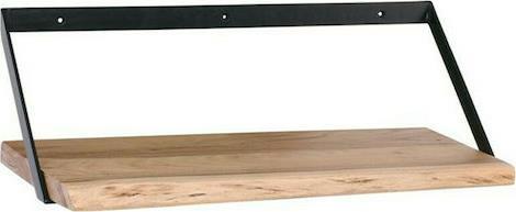 Woodwell Ράφι Τοίχου Wall-1 Μαύρο 80x25x20cm 32730