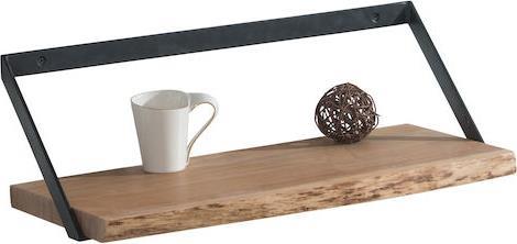 Woodwell Ράφι Τοίχου Wall-1 Μαύρο 80x25x20cm 32730