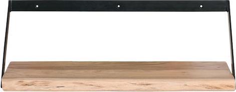 Woodwell Ράφι Τοίχου Wall-1 Μαύρο 80x25x20cm 32730