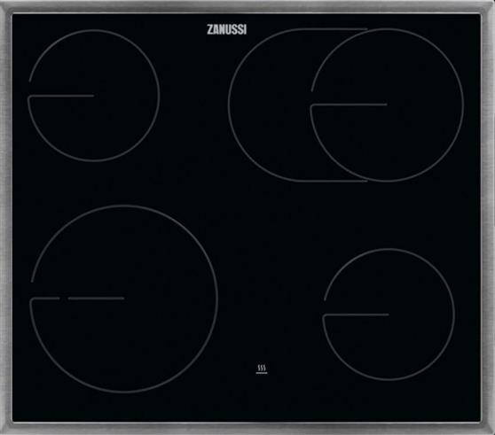 Zanussi ZHDN670X Κεραμική Εστία μη Αυτόνομη Π60cm Μαύρη